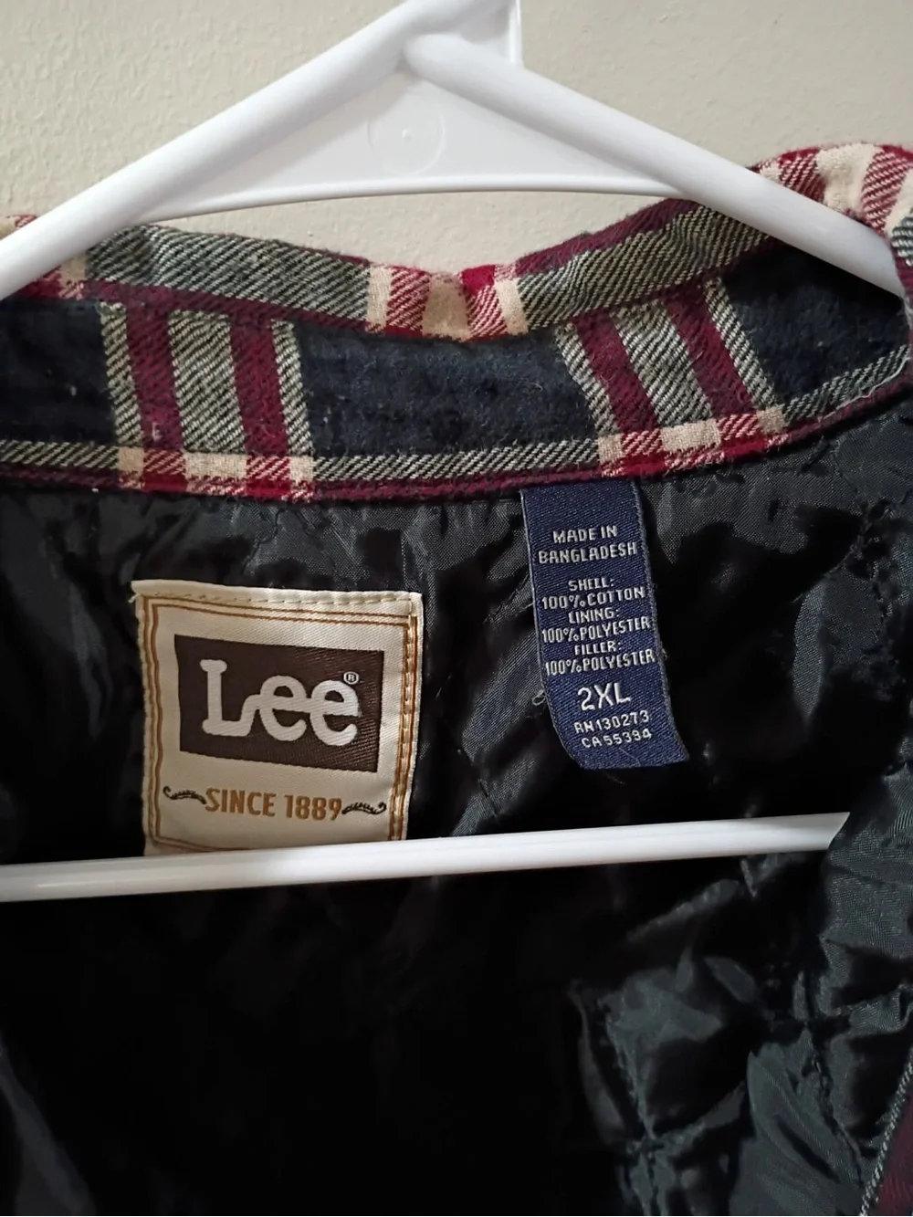 Lee Quilted Plaid Jacket in Black, Red, Cream